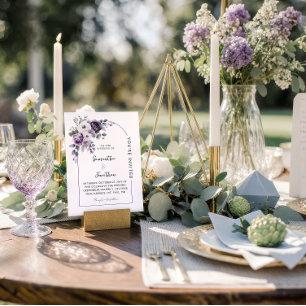 Lavender and Purple Arch Wedding    Invitation