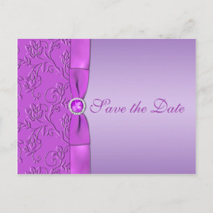 Lavender and Purple Save the Date Postcard