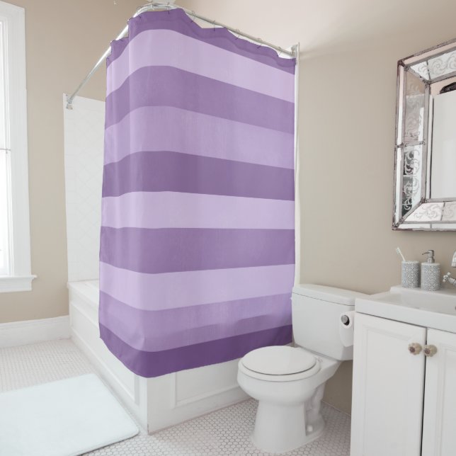 Lavender and Purple Textured Stripes Pattern (In Situ)