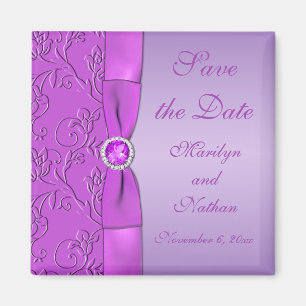 Lavender and Purple Wedding Favour Magnet