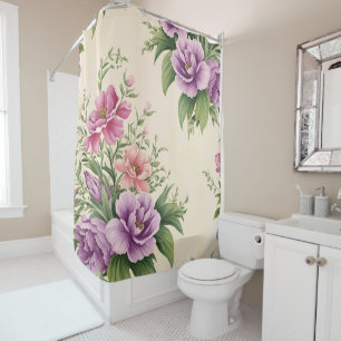 Lavender And Rose Country Garden Floral Print