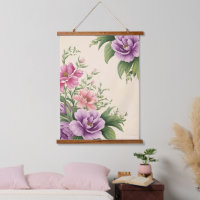 Lavender And Rose Country Garden Floral Print