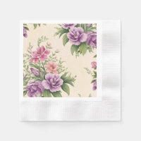 Lavender And Rose Country Garden Floral Print