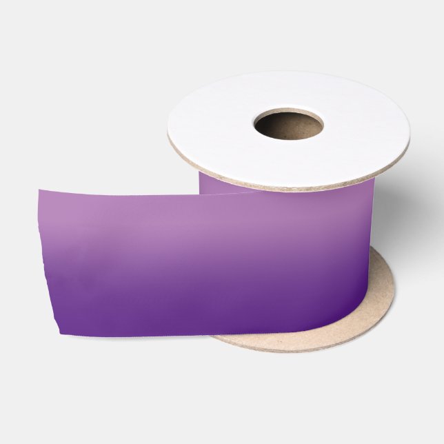 Lavender and Royal Purple Ombre Satin Ribbon (Spool)