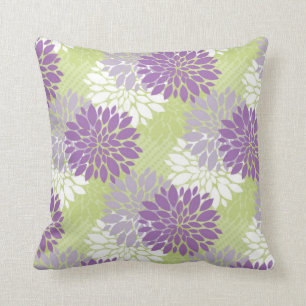 Lavender and Spring Green Mix and Match Throw Pillow