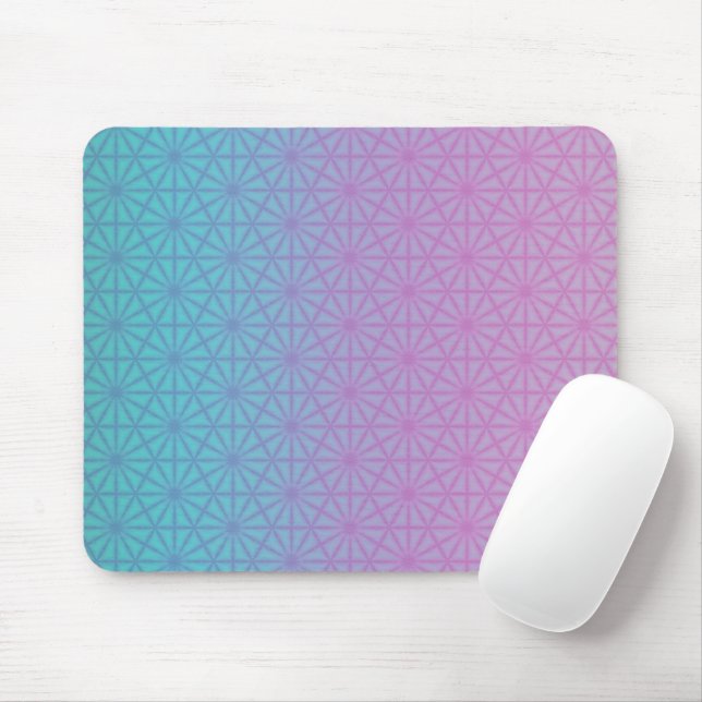 Lavender and teal geometric mouse pad (With Mouse)