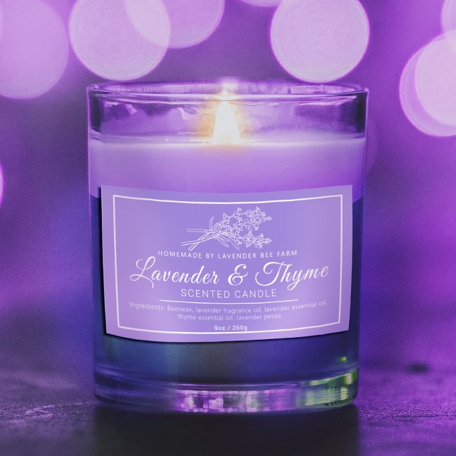 Lavender and thyme scent candle purple sticker (Creator Uploaded)