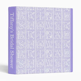 Lavender and White Bridal Shower Keepsake Album Binder