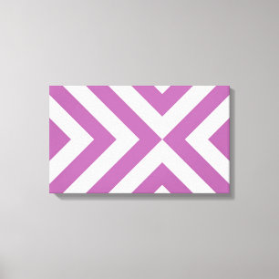 Lavender and White Chevrons Canvas Print