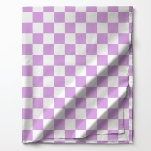 Lavender and White Classic Chequered Pattern Fabric