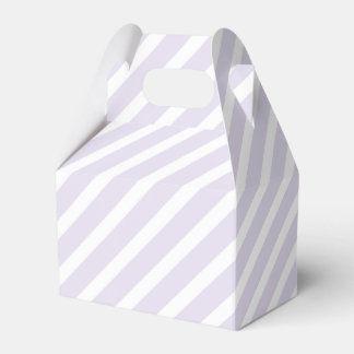 Lavender and White Diagonal Striped Pattern Favor Box