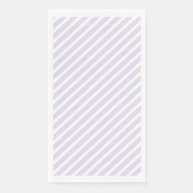 Lavender and White Diagonal Striped Pattern Napkin (Front)