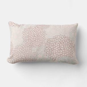 Lavender and White Flower Burst Lumbar Pillow