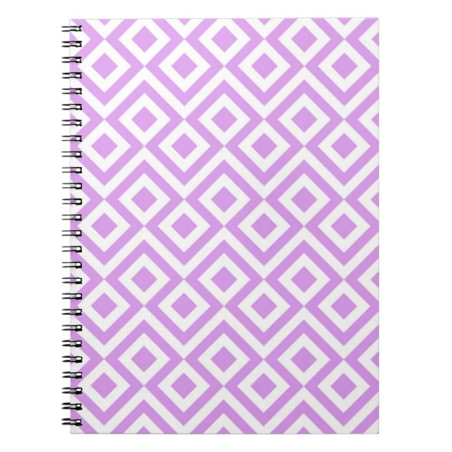 Lavender and White Meander Notebook (Front)