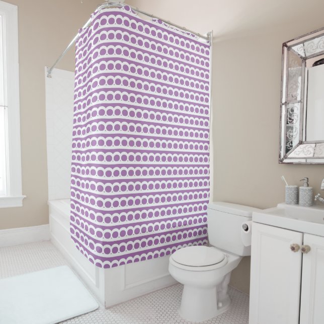 Lavender and white Modern bubble Waves (In Situ)