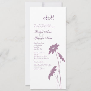 Lavender and White Wildflowers Wedding Invitation