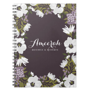 Lavender Anemone Blooms Personalized Notebook