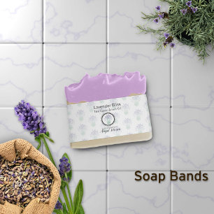 Lavender Artisan Soap Band Wrap Packaging Invitation Belly Band