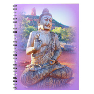 lavender aura buddha notebook