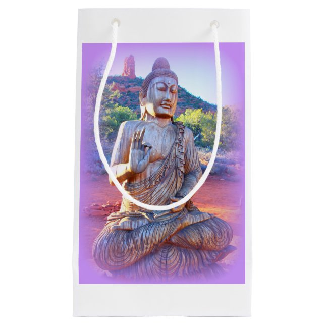 lavender aura buddha small gift bag (Front)