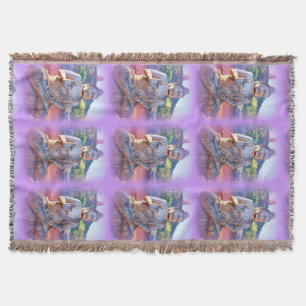 lavender aura buddhas throw blanket