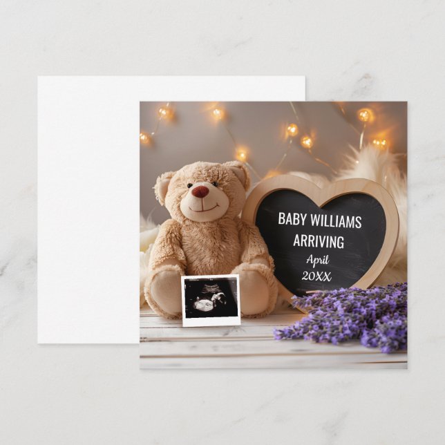 Lavender Baby Announcement Social Media (Front/Back)