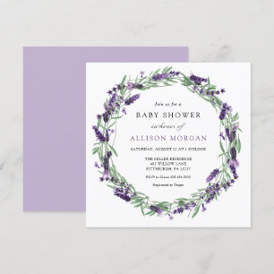 Lavender Baby Shower Invitation