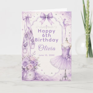 Lavender Ballet Tutu Party Card