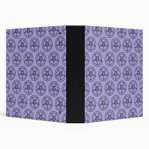 Lavender Baphomet Pentagram 1.5" Inch Binder
