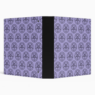 Lavender Baphomet Pentagram 1.5" Inch Binder