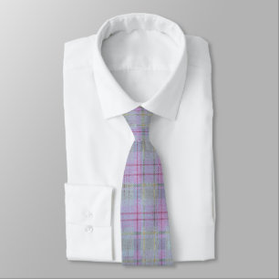 Lavender Barefoot Plaid  Tie