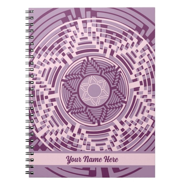 Lavender Basket Weave - Personalized Southwestern  Notebook (Front)