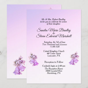 Lavender Bells Wedding Invitation 