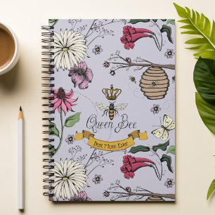 Lavender Best Mom Ever Queen Bee Notebook