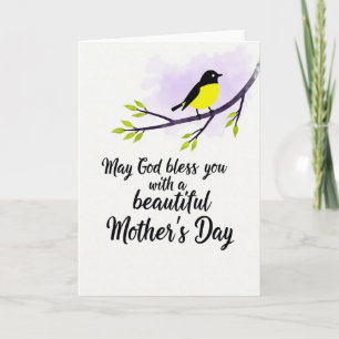 Lavender Bird Pattern Card