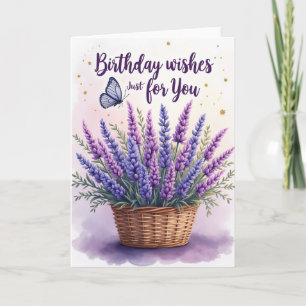 Lavender Birthday Bouquet Card