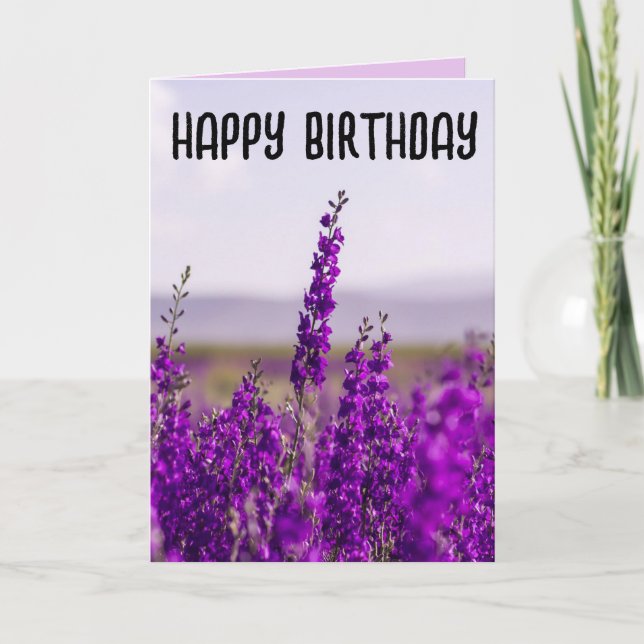 LAVENDER BIRTHDAY GREETING CARDS (Front)