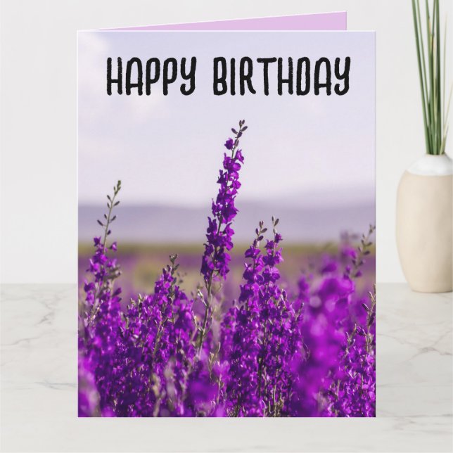 LAVENDER BIRTHDAY GREETING CARDS (Front)