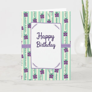 Lavender Birthday Message Card