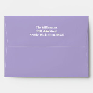 Lavender Birthday Party Matching Return Address Envelope