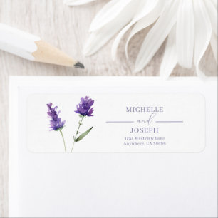 Lavender Bliss Elegant Watercolor Adresse de retou
