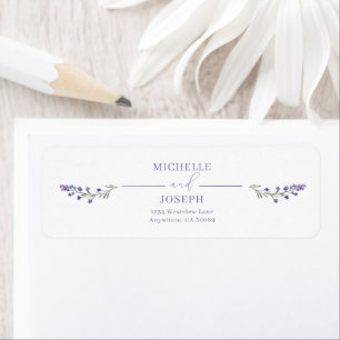 Lavender Bliss Elegant Watercolor Return Address