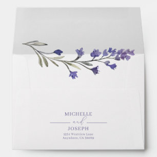 Lavender Bliss Elegant Watercolor Return Address Envelope