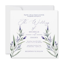Lavender Bliss Elegant Watercolor Wedding