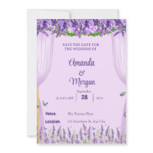Lavender Bliss Save The Date Customizable Card