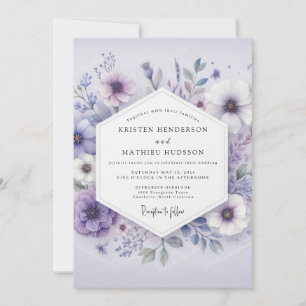 Lavender Bloom Meadow Wedding Invitation