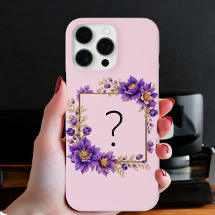 Lavender Bloom : Monogrammed Initial '?'  iPhone 16 Pro Max Case