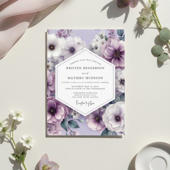 Lavender Bloom Romantic Wedding Invitation (Creator Uploaded)
