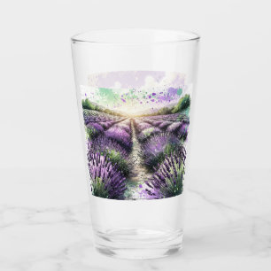 Lavender Bloom Serenity Mug Glass