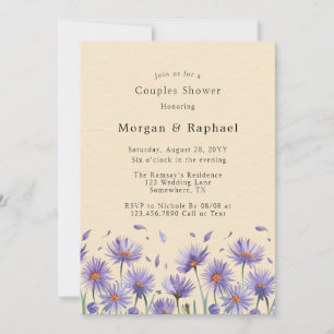 Lavender Bloom Wildflowers Couples Shower Invitation